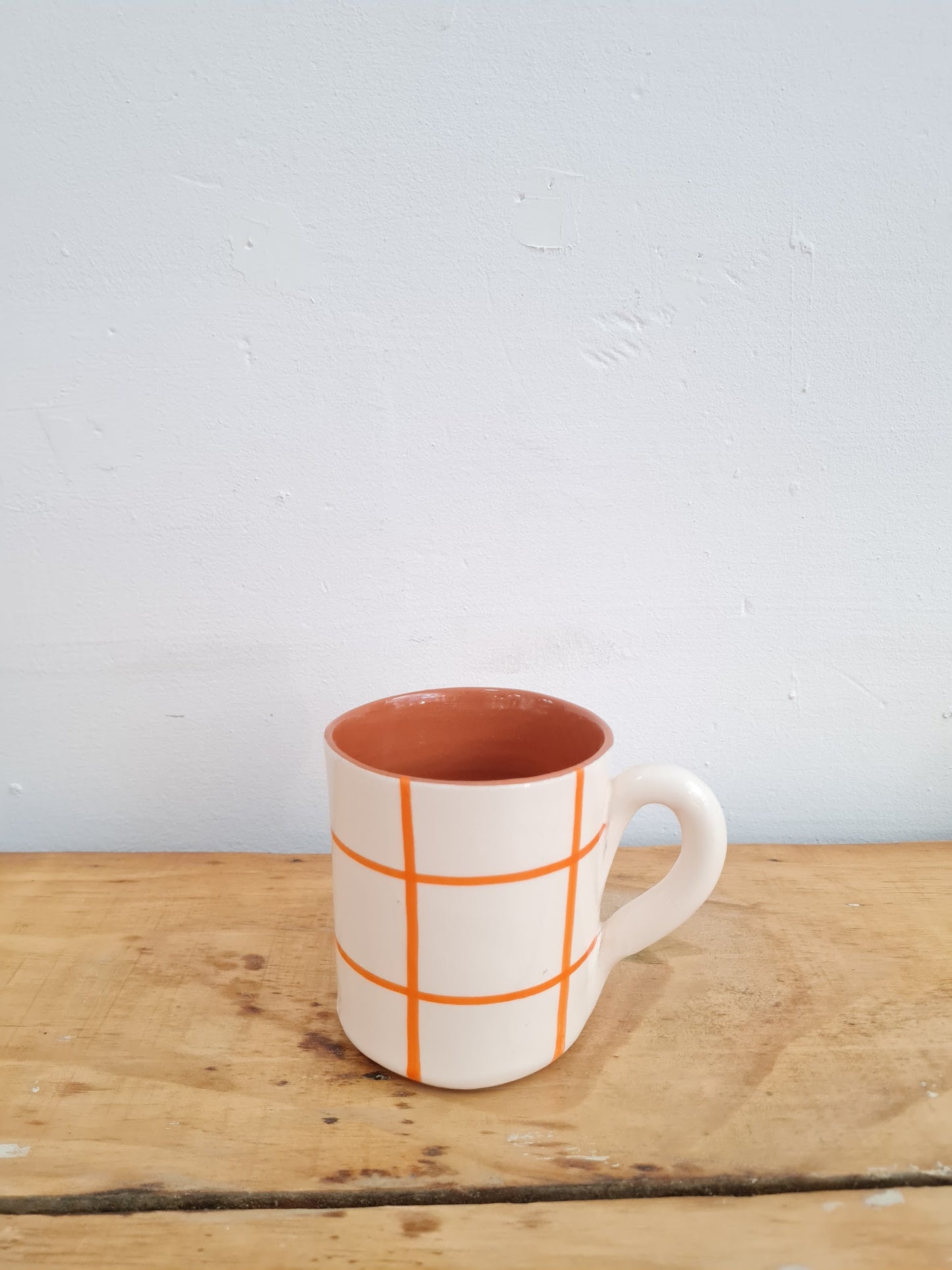 TAZA CUADROS VERDES