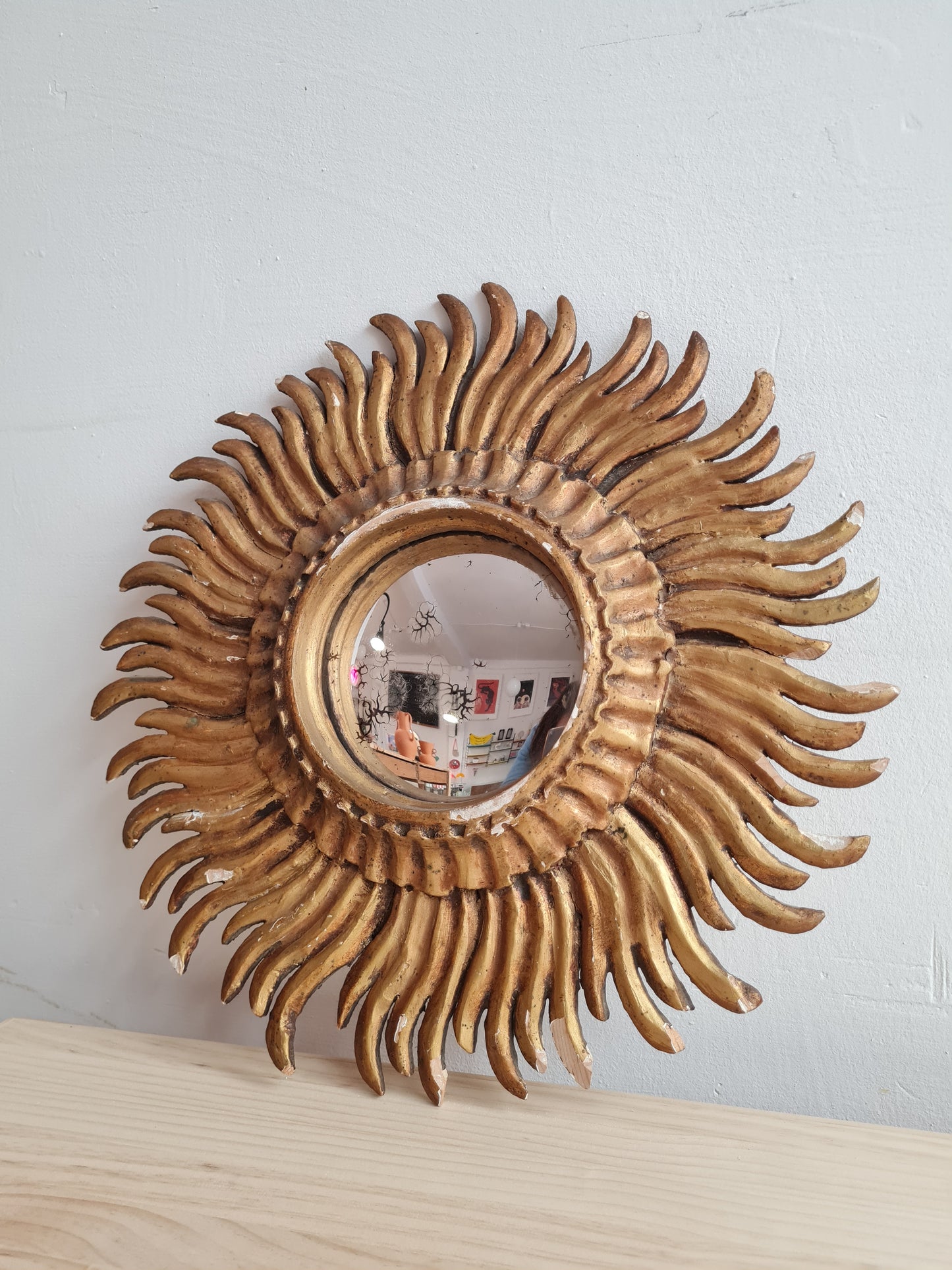 ESPEJO SOL MADERA