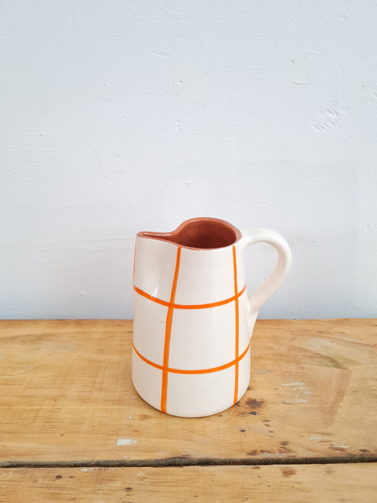 JARRA CUADROS NARANJAS 1/2 LITRO