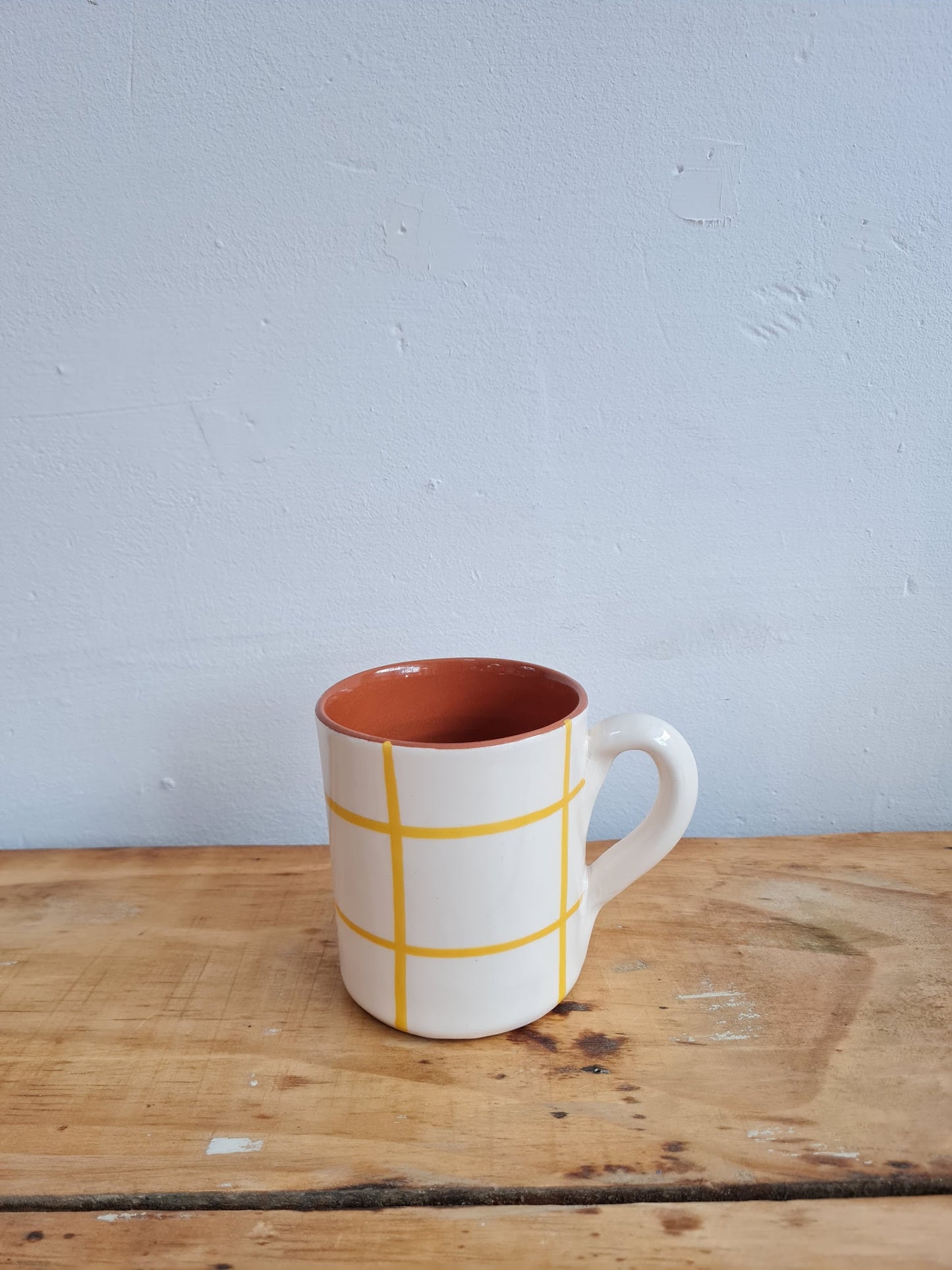 TAZA CUADROS VERDES