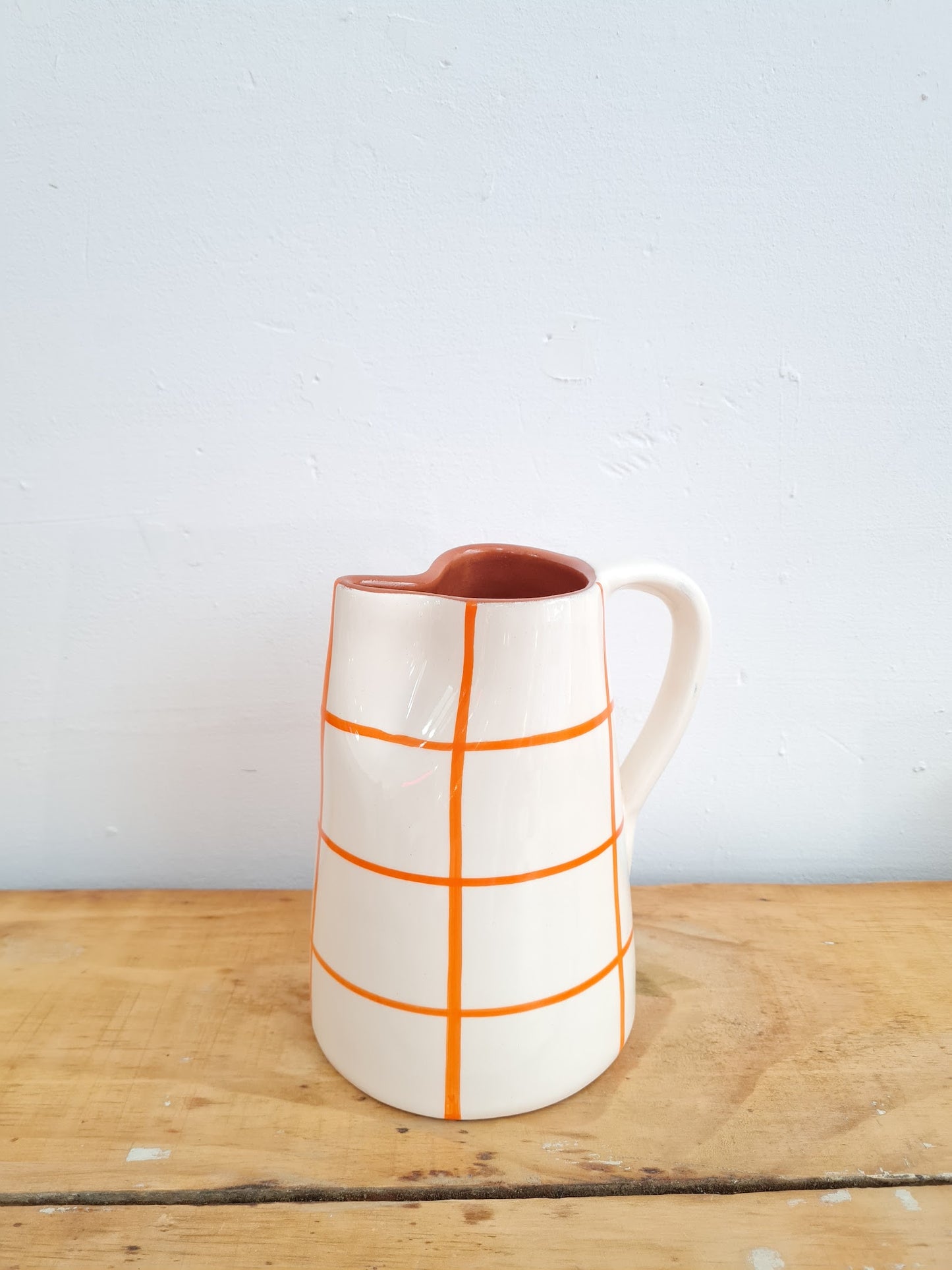 JARRA CUADROS NARANJAS 1L