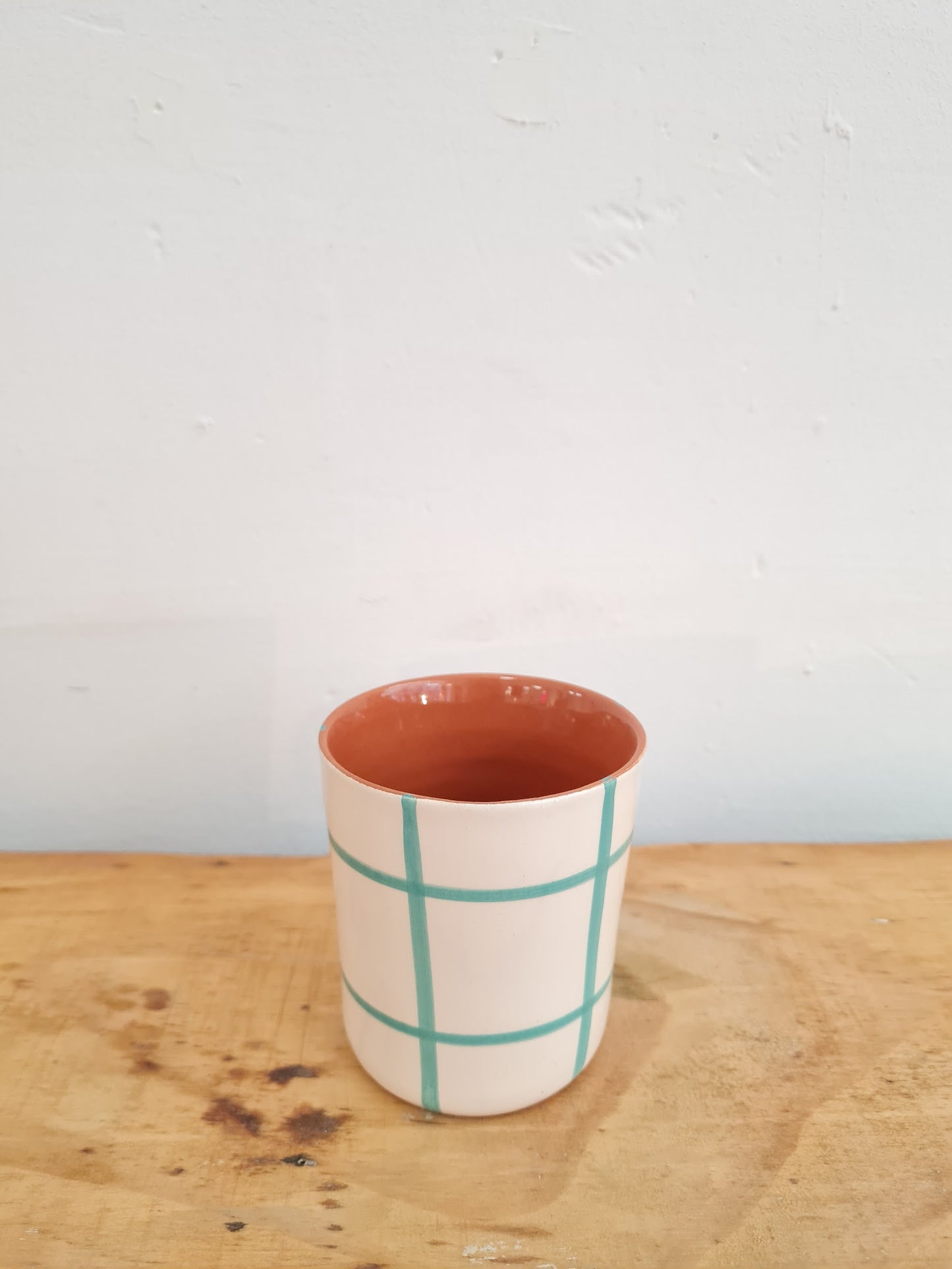 VASO CUADROS VERDES