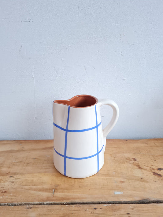 JARRA CUADROS AZULES 1/2 LITRO