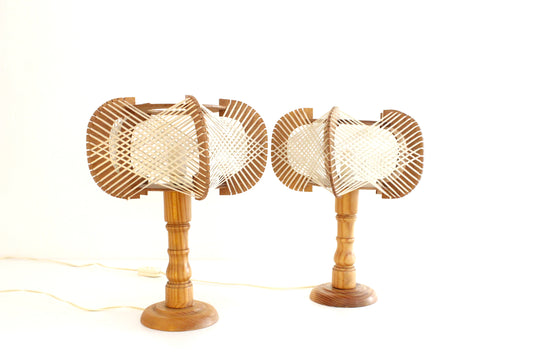 LÁMPARAS MADERA Y RATÁN